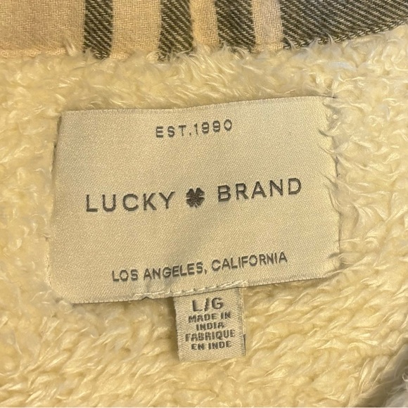 LUCKY BRAND green button up flannel - Picture 2 of 2